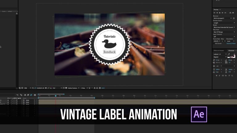 Vintage Label Animation After Effects Tutorial – Motion Graphics