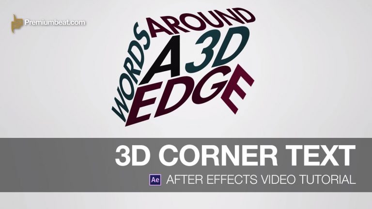 After Effects Video Tutorial: 3D Corner Text