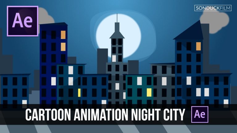 After Effects Tutorial: Cartoon Animation Night City