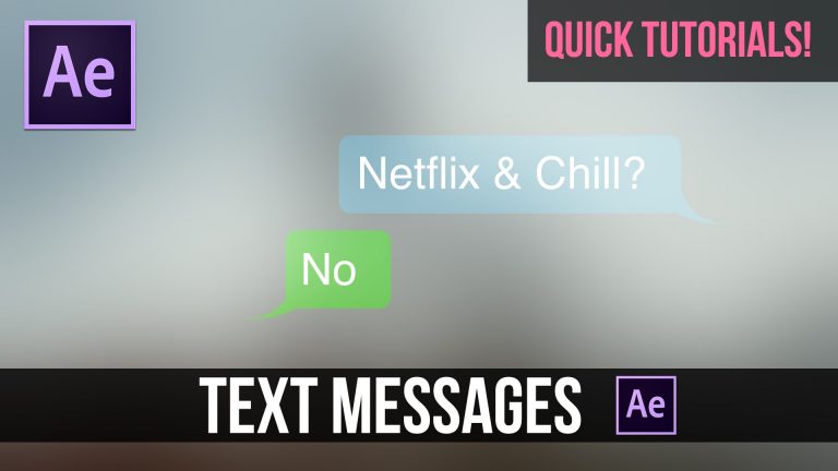 Quick Tutorials: Text Message Chat Animation in After Effects