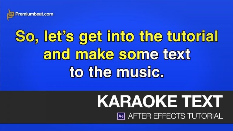 After Effects Video Tutorial: Karaoke Text