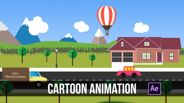 Cartoon Animation – Building a Town – After Effects Tutorial