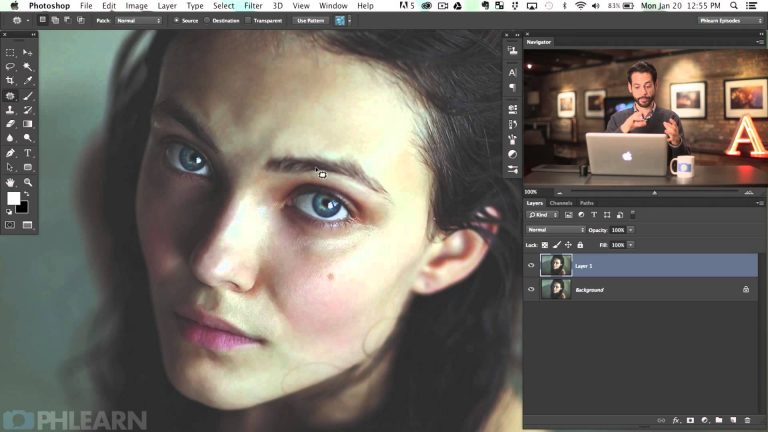 How to Remove Bags and Blemishes using the Patch Tool in Photoshop