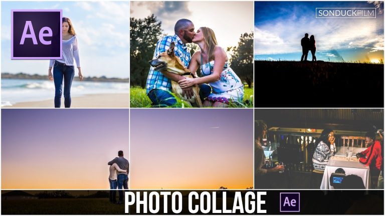After Effects Tutorial: PHOTO GALLERY Slideshow Collage Animation