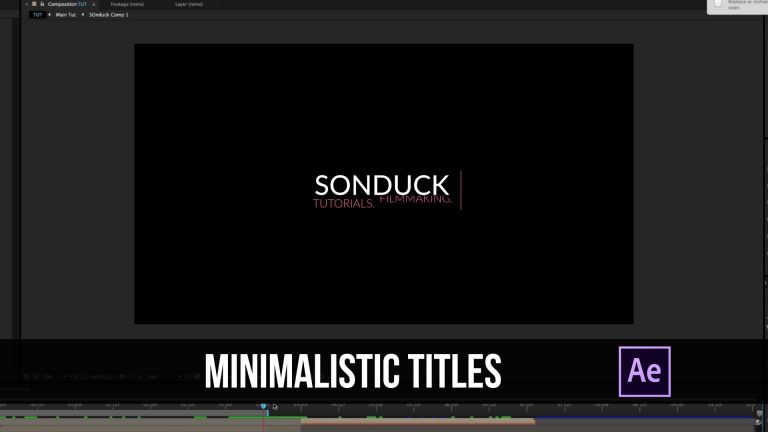 Minimalistic Titles | After Effects Tutorial