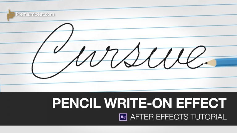 After Effects Video Tutorial: Pencil Write-On Effect