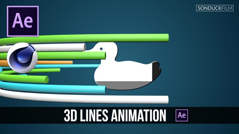 After Effects Tutorial: 3D Lines Depth Compositing with Cinema 4D