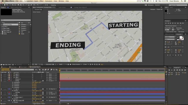 After Effects Tutorial: Animated Map