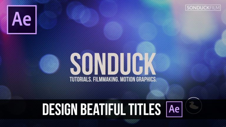 After Effects Tutorial: Design Beautiful Motion Titles