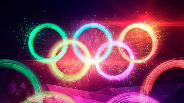 Dramatic Particle Explosion Olympic Rings Artwork – Photoshop CC
