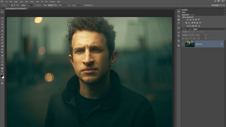 Retouch a Moody and Cinematic Portrait with Photoshop