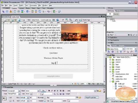 Embed Sound & Video into Your Website! Dreamweaver Tutorial