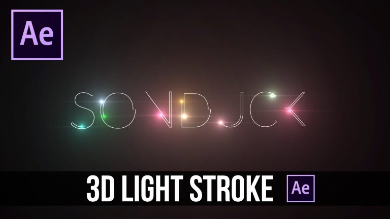After Effects Tutorial: 3D Light Text Stroke Effect