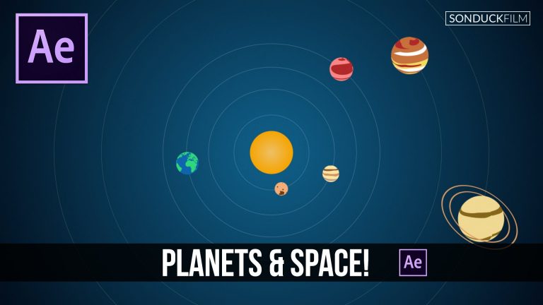 After Effects Tutorial: 2D Planets & Solar System Motion Graphics