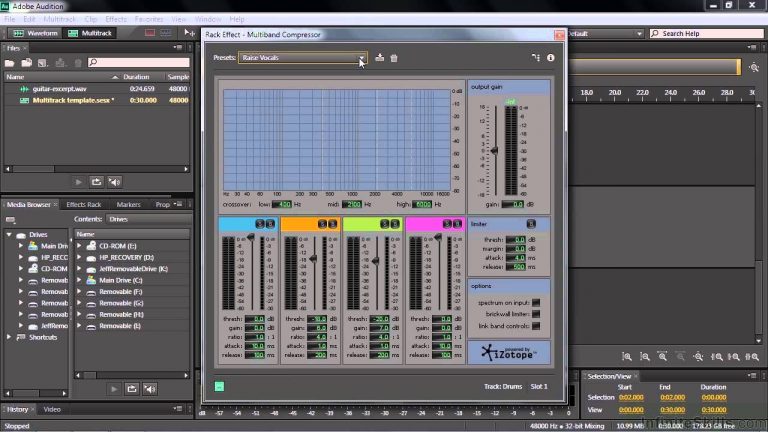 Adobe Audition CC Tutorial | Customizing A Multitrack Session And Creating A Template