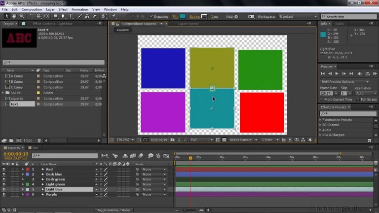 Adobe After Effects CC Tutorial | Using The Layer Snapping Feature