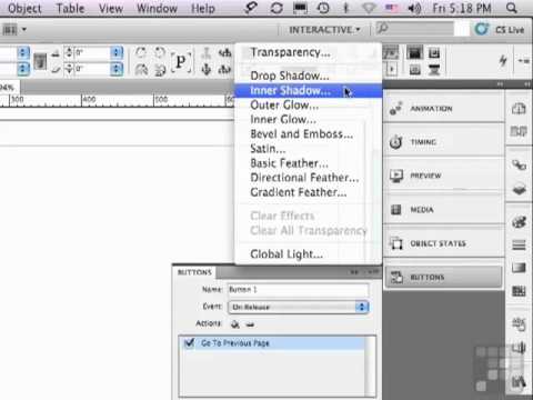 InDesign CS5 Tutorial – Creating Buttons in Adobe InDesign
