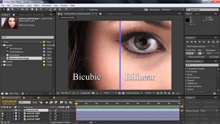 Adobe After Effects CC Tutorial | Setting Scaling Quality Using Bicubic Or Bilinear Sampling