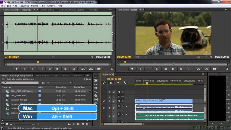 Adobe Premiere Pro CC Tutorial | Audio Auto-Align