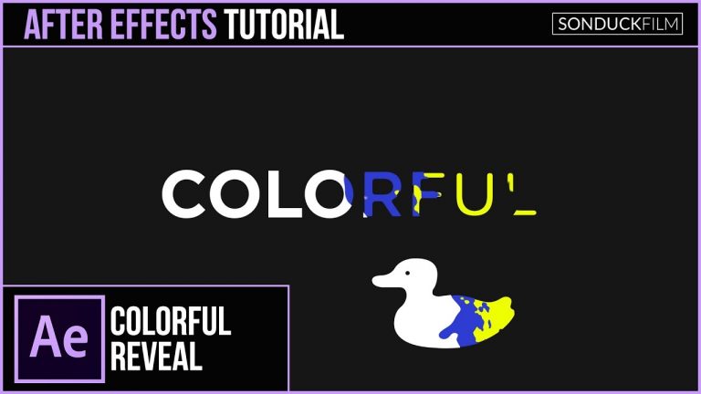 After Effects Tutorial: COLORFUL Text and Logo Reveal
