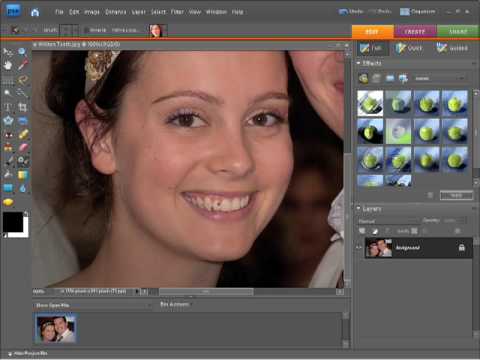 Photoshop Elements 7 Tutorial – whiten teeth tool