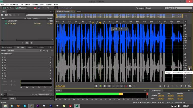 Convert STEREO Audio to MONO using Adobe Audition CS6
