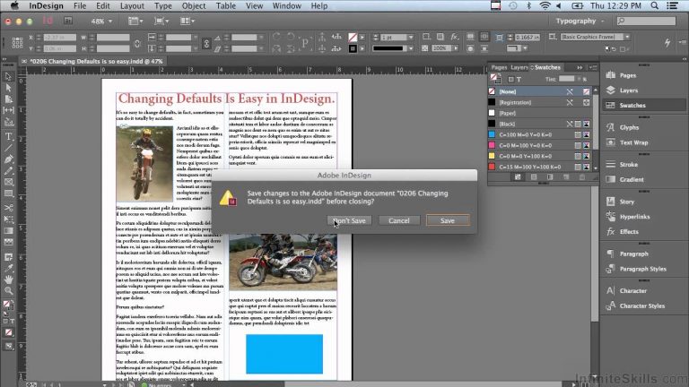 Adobe InDesign CC Tutorial | Changing Defaults Is So Easy