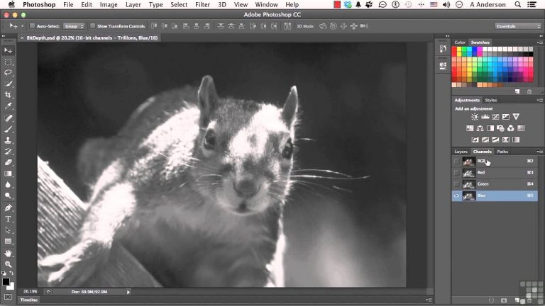 Adobe Photoshop CC Tutorial | Bit Depth And Image Information