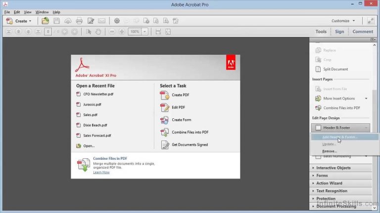 Adobe Acrobat XI Tutorial | Formatting PDFs With Headers And Footers