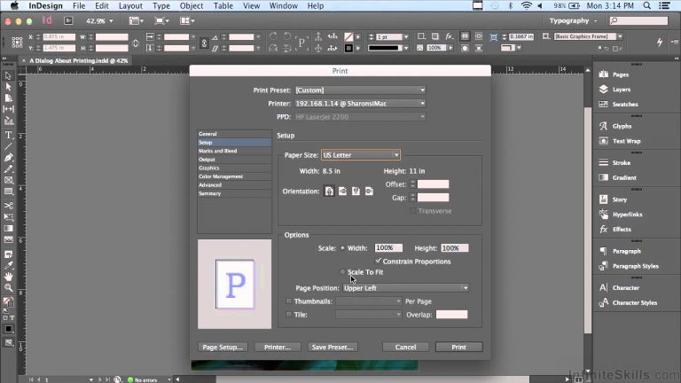 Adobe InDesign CC Tutorial | An Advanced Dialog About Printing