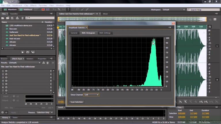 Adobe Audition CC Tutorial | Using Two Analytical Tools – Amplitude And Frequency