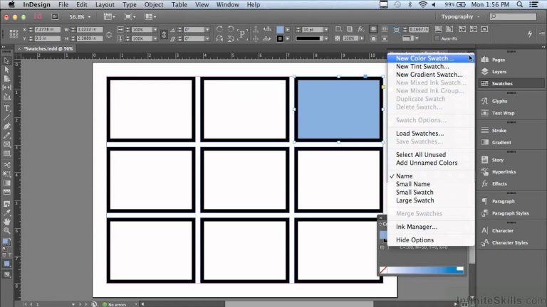 Adobe InDesign CC Tutorial | Creating And Using Swatches – Part 1