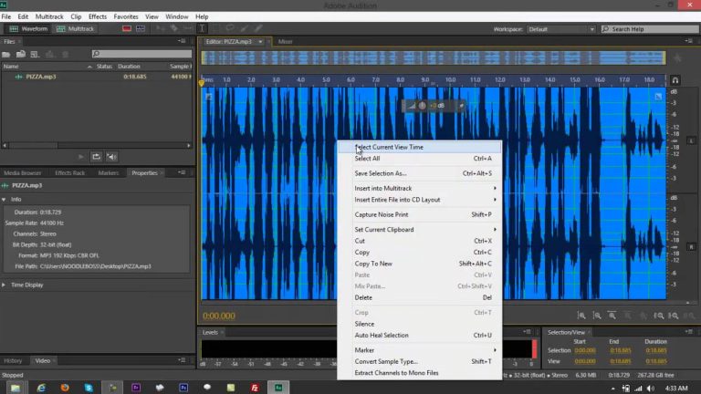 Convert MP3 to WAV Using Adobe Audition CS6
