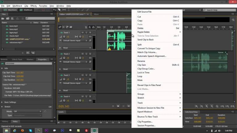 Using Clip Color Utility on Adobe Audition CS6