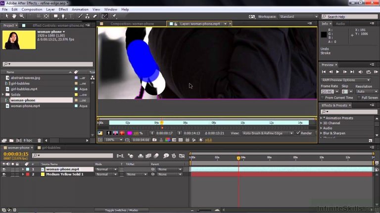 Adobe After Effects CC Tutorial | Using The Refine Edge Tool
