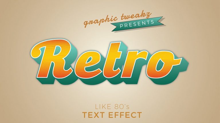 Colorfull Retro 3D Logo Design | Illustrator Tutorial