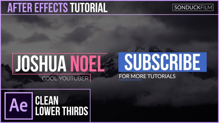 After Effects Tutorial: Clean Modern LOWER THIRDS