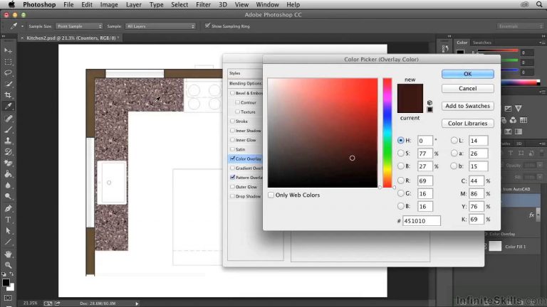 Photoshop for Architects Tutorial | Using Pattern And Colour Overlay Together