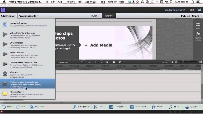 Adobe Premiere Elements 12 Tutorial | Importing Digital Files