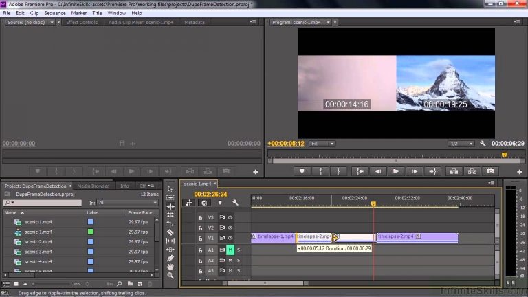 Adobe Premiere Pro CC Tutorial | Detecting Duplicate Frames And Clips
