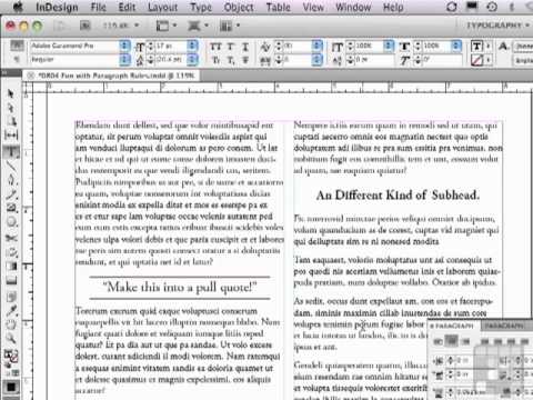Important Tutorial on Paragraph Rules in InDesign