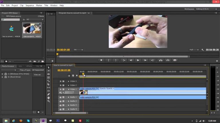 Convert Videos to MP4 using Adobe Premiere Pro CS6