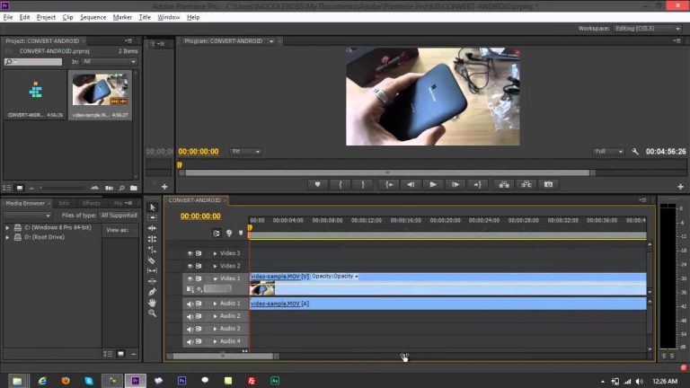 Convert HD Videos for Android on Adobe Premiere Pro CS6