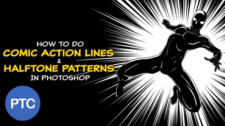 How To Create Comic Action Lines and Halftone Patterns in Photoshop Using Comic Kit