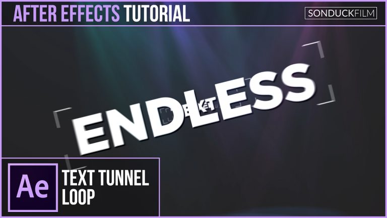 After Effects Tutorial: ENDLESS TEXT TUNNEL Loop – Typography