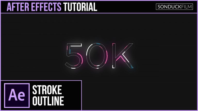 After Effects Tutorial: Animated Stroke Outline Title – Motion Graphics