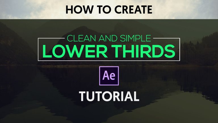 After Effects Tutorial : Clean & Simple Lower Thirds