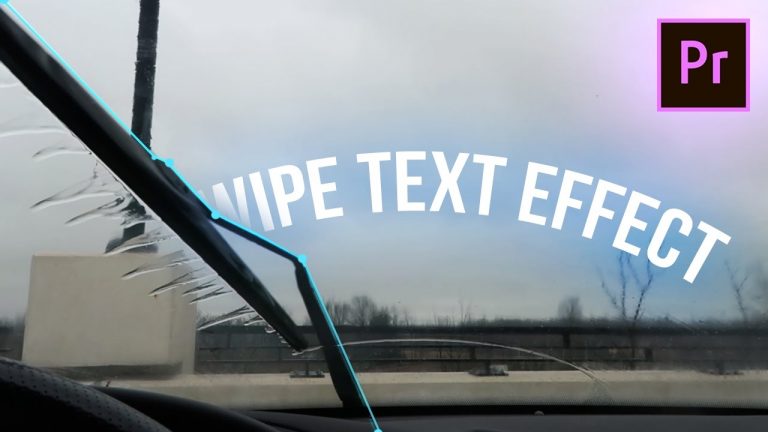Slick Windshield Wipe Reveal Text Effect (Adobe Premiere Pro CC 2017 Tutorial) (Custom Mask How to)