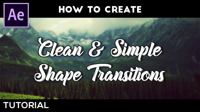 After Effects Tutorial : Clean & Simple 2D Transition