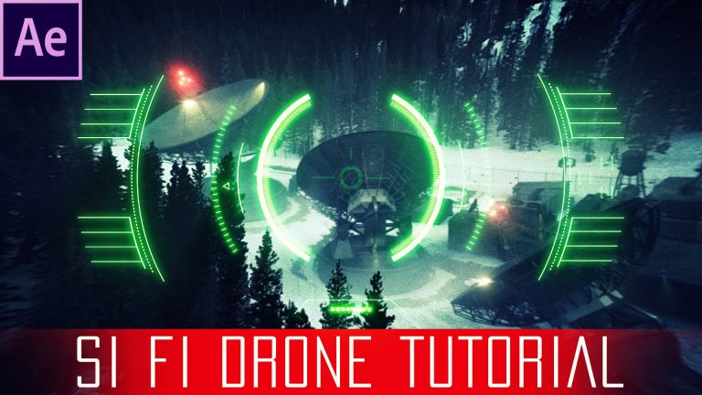 After Effects Sci fi Drone Lens Tutorial – Free HUD Overlay